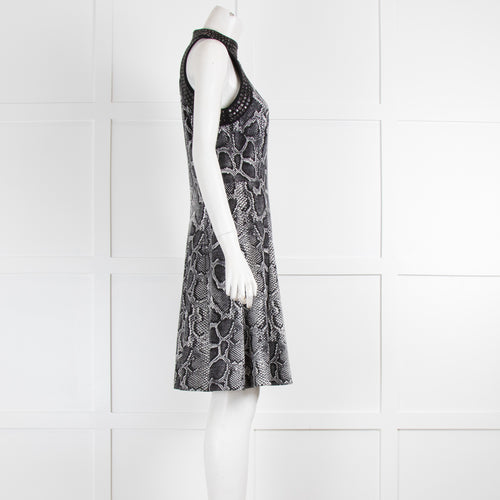 Michael Kors Snake Print Fitted Dress