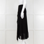 Ganni Black Ruffle Wrap Skirt