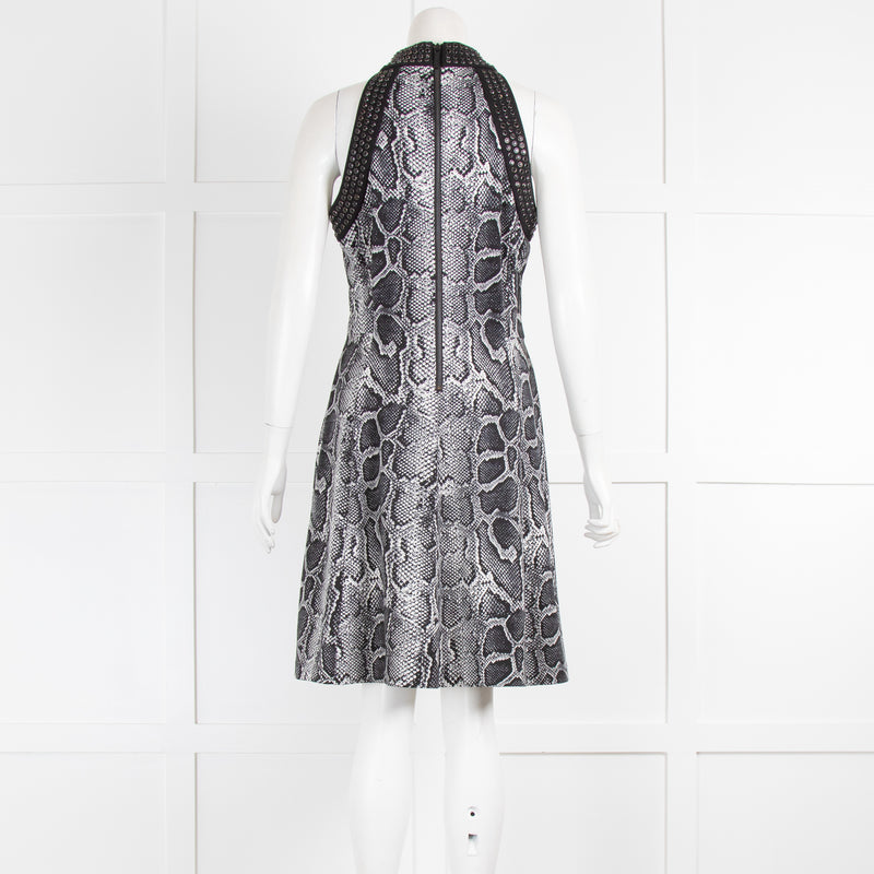 Michael Kors Snake Print Fitted Dress