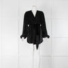 Retrofete Black Sequin Wrap Mini