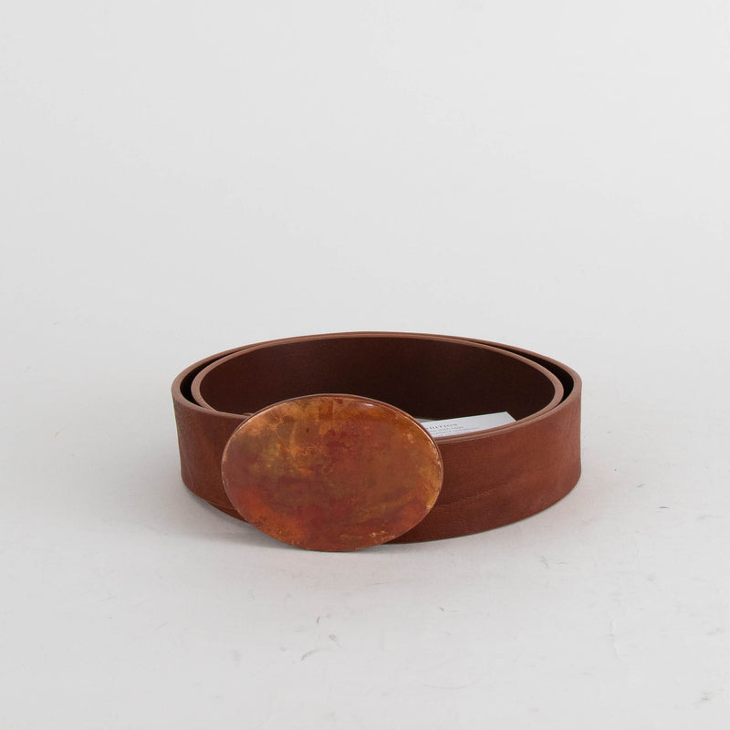 Maison Martin Mariela Tan Leather Belt