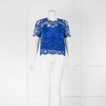 Ermanno Scervino Royal Blue Lace Top With Vest