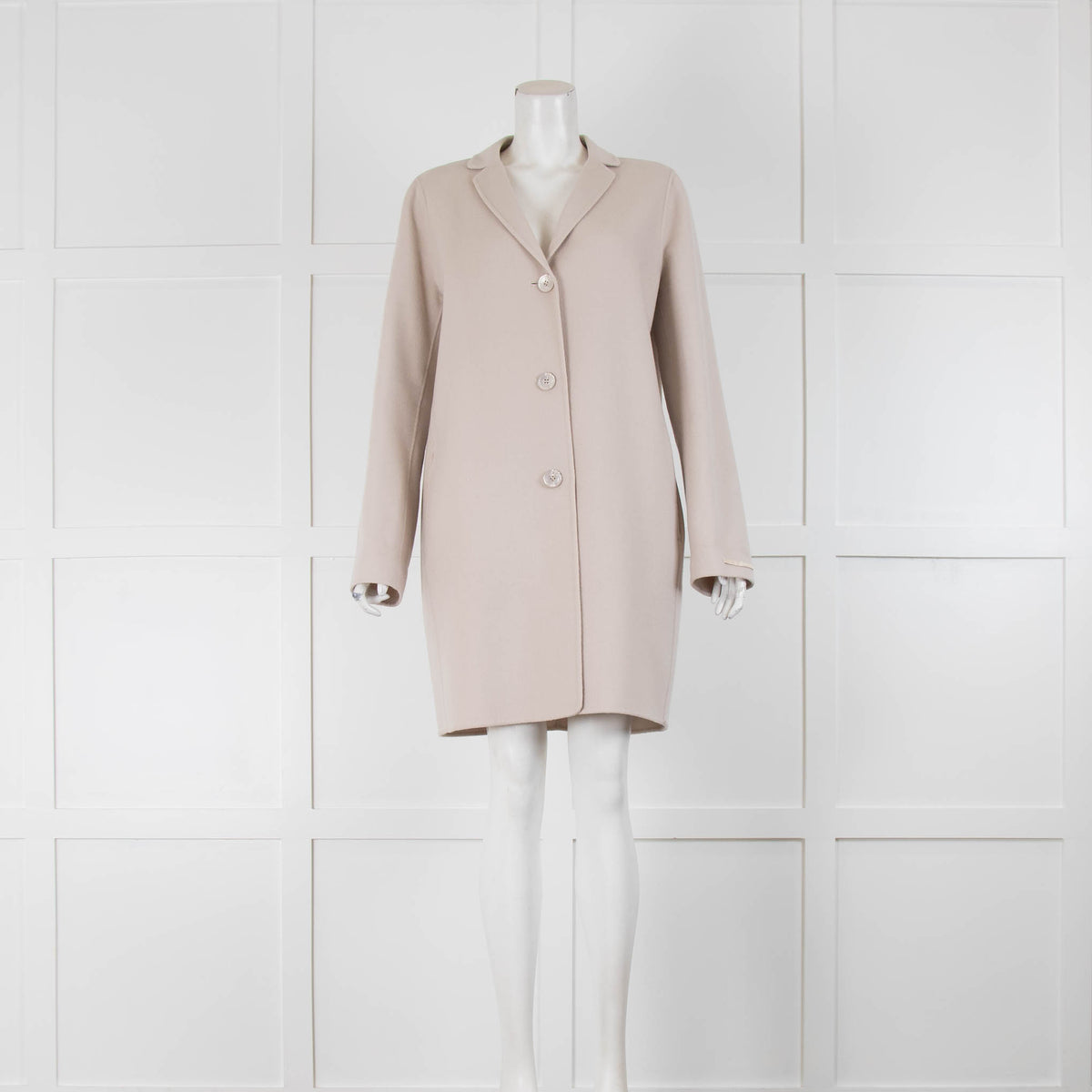 S Max Mara Putty Wool Coat