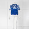 Ermanno Scervino Royal Blue Lace Top With Vest