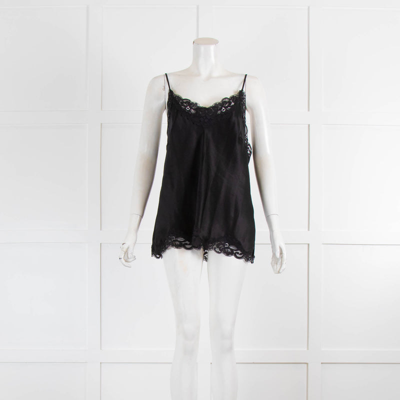 Goldhawk Black Silk Lace Camisole