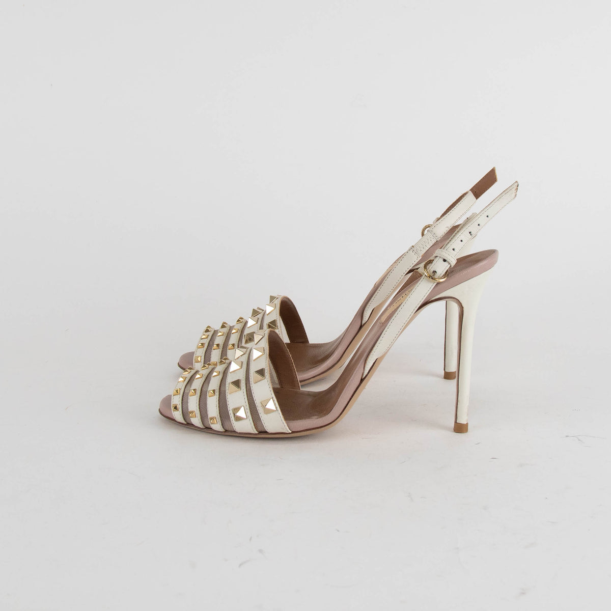 Valentino Cream Rockstud Heels