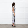 Self-Portrait Silver Sequin Twist Front Gown
