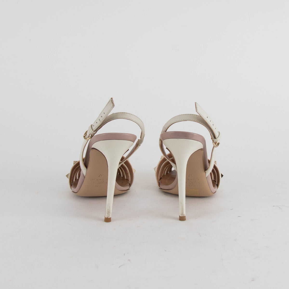 Valentino Cream Rockstud Heels