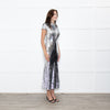 Self-Portrait Silver Sequin Twist Front Gown
