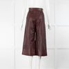 Dodo Bar Or Burgundy Leather Culottes