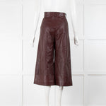 Dodo Bar Or Burgundy Leather Culottes