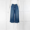 Frame Blue Cropped Denim Culottes