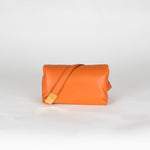 Marni Orange Small Prisma Leather Shoulder Bag