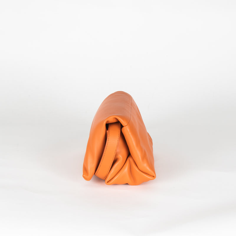 Marni Orange Small Prisma Leather Shoulder Bag