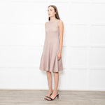 Issa Peach Beige Waffled Sleeveless Dress
