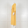 Louise Misha Yellow Crinkle Elasticated Cuff Maxi Dress