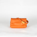 Marni Orange Small Prisma Leather Shoulder Bag