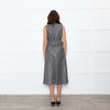 Joseph Grey Leather Belted Sleeveless Dress