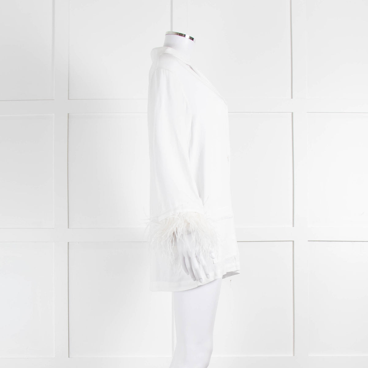 Sleeper Party White Feather Trimmed Pyjama Set