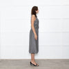 Joseph Grey Leather Belted Sleeveless Dress
