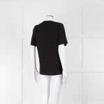 Markus Lupfer Navy Diamante Lips T Shirt