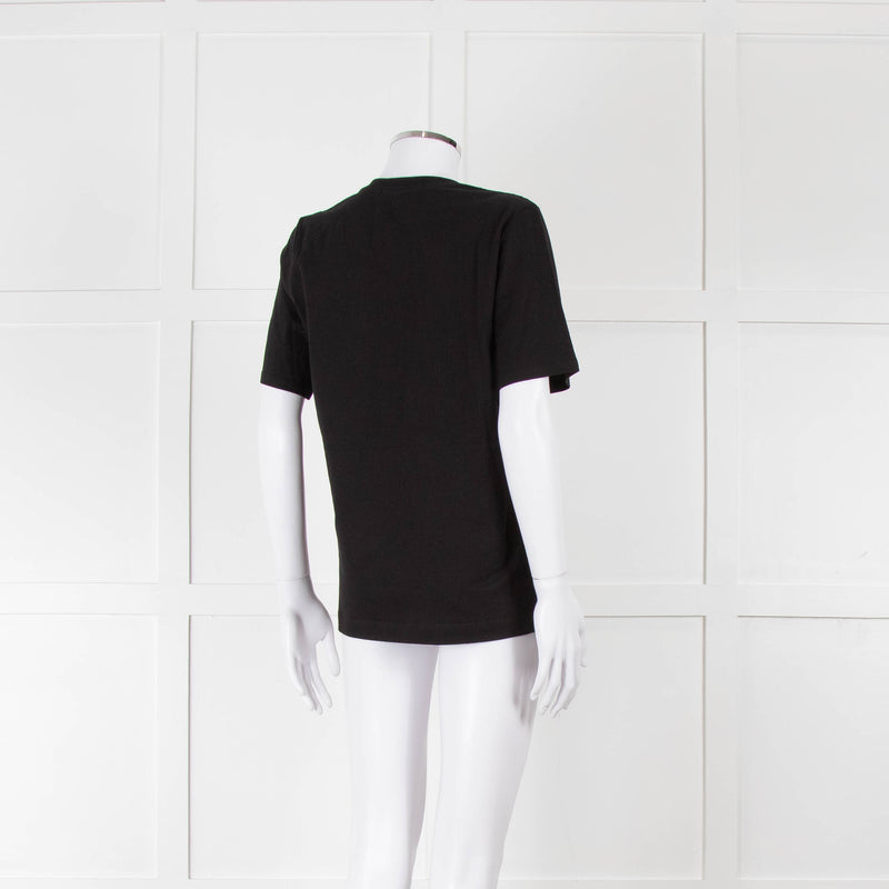 Markus Lupfer Navy Diamante Lips T Shirt