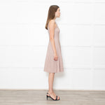 Issa Peach Beige Waffled Sleeveless Dress