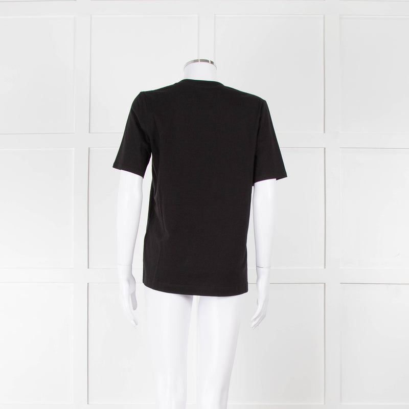 Markus Lupfer Navy Diamante Lips T Shirt