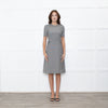 Prada Prince of Wales Check Short Sleeve Dress With Front Belt Detail