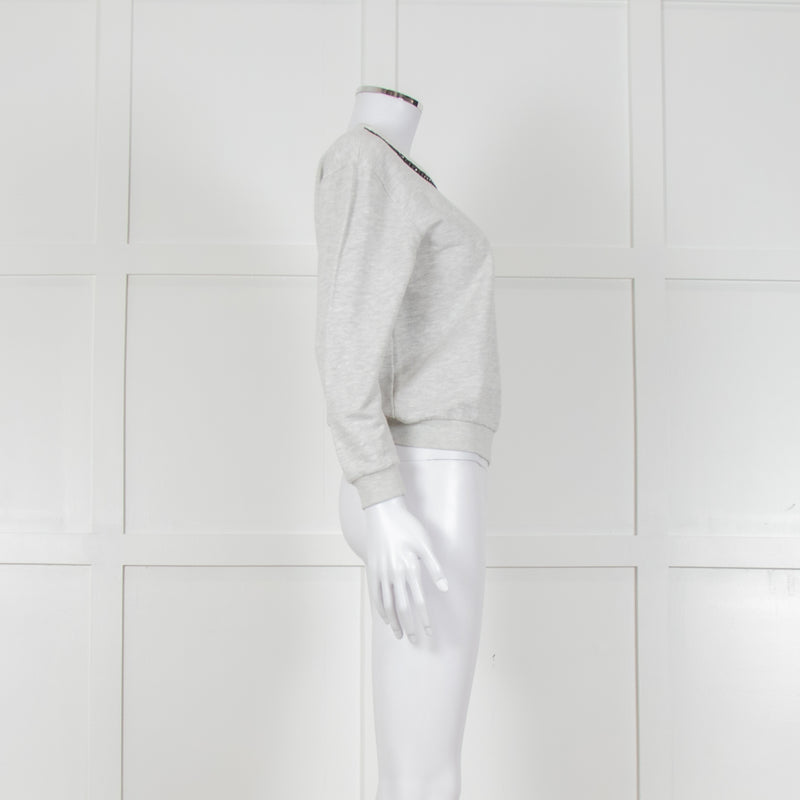 Suncoo Grey Marl Jewelled Sweatshirt