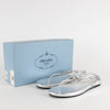 Prada Metallic Silver Flatform Sandals