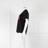 Markus Lupfer Navy Diamante Lips T Shirt