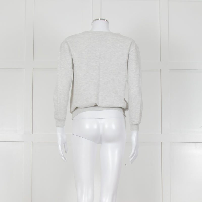 Suncoo Grey Marl Jewelled Sweatshirt