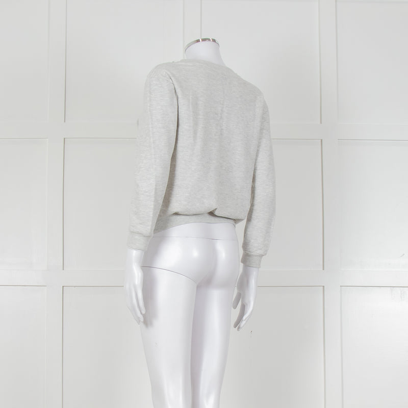 Suncoo Grey Marl Jewelled Sweatshirt