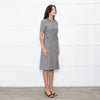 Prada Prince of Wales Check Short Sleeve Dress With Front Belt Detail