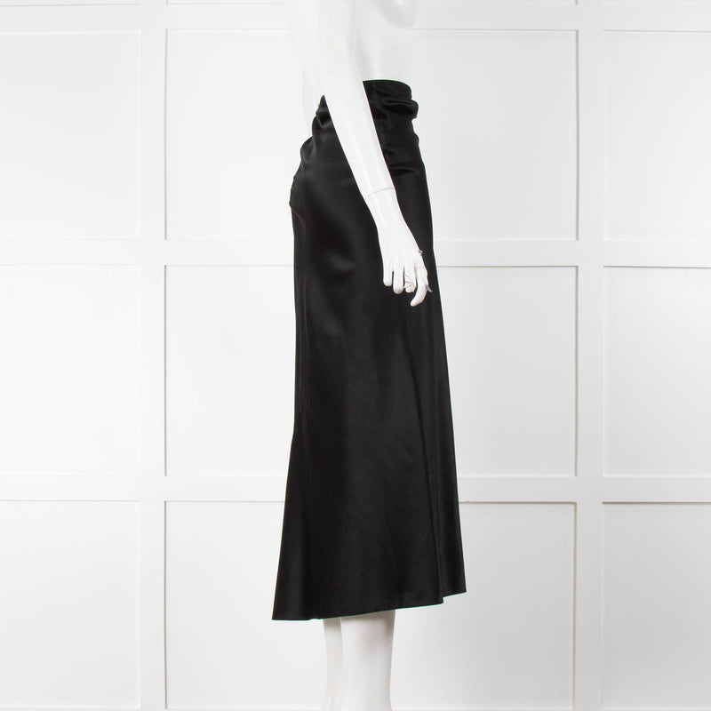 Dorothee Schumacher Black Satin Feel Slip Skirt
