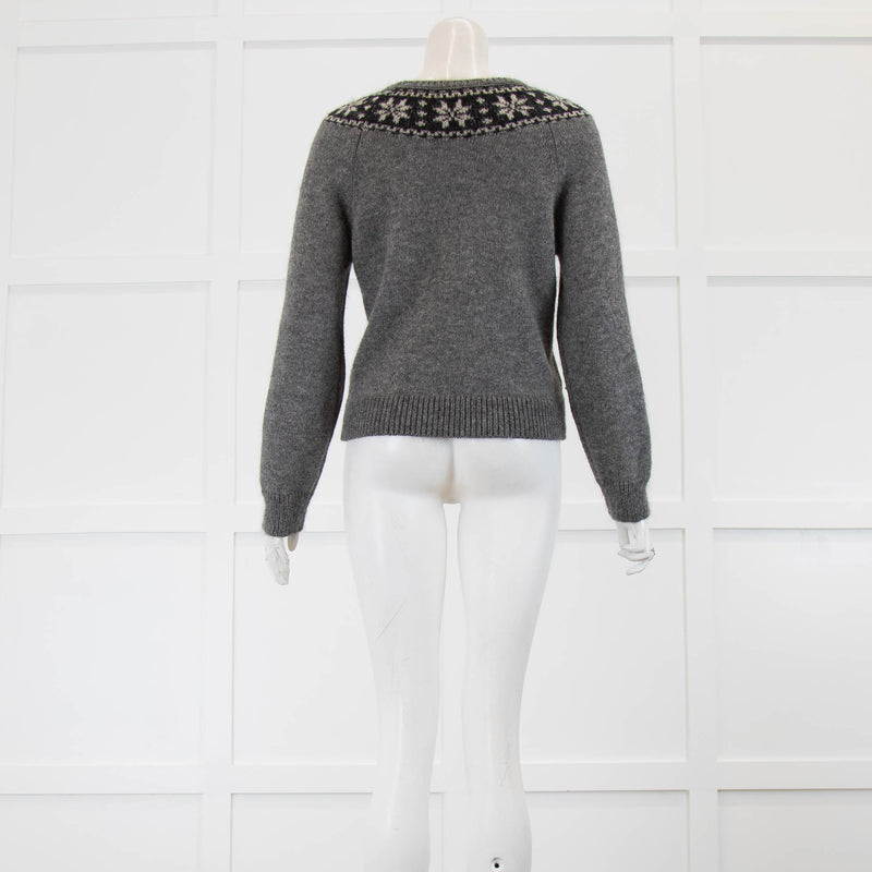 Saint Laurent Grey Mohair Jumper