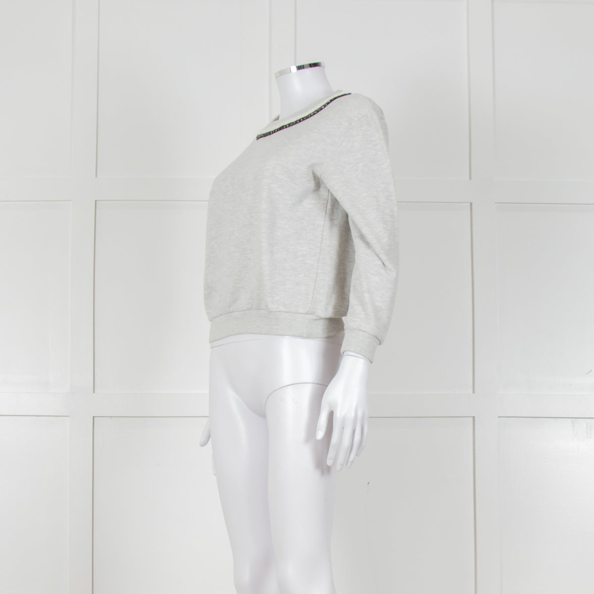 Suncoo Grey Marl Jewelled Sweatshirt