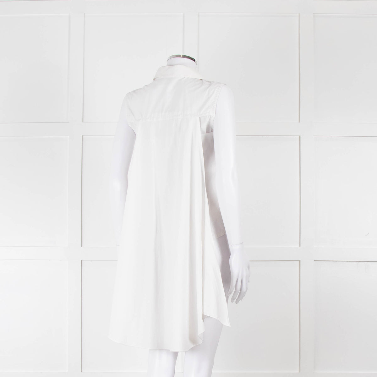 Alexander Wang White Cotton Sleeveless Shirt With Cape Effect
