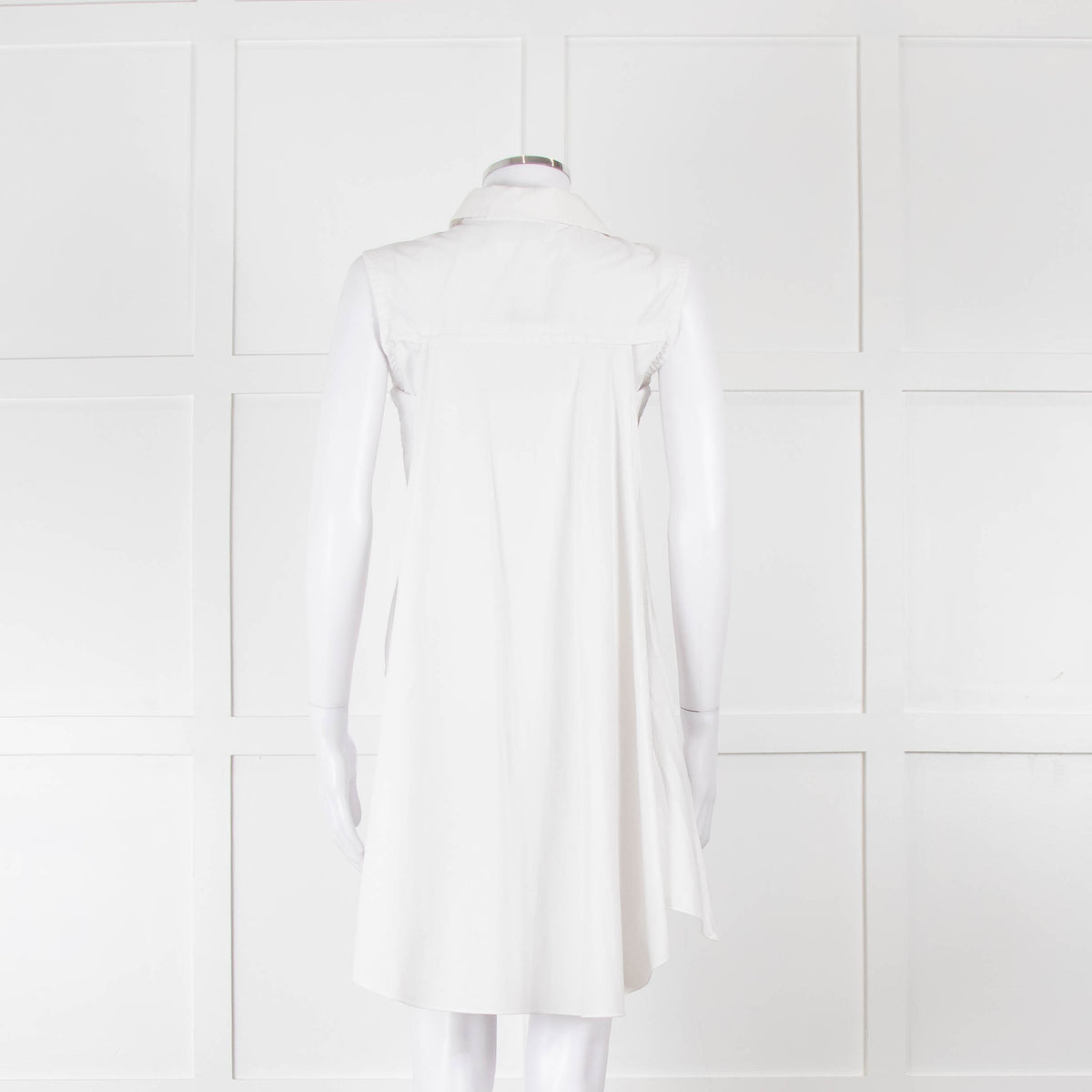 Alexander Wang White Cotton Sleeveless Shirt With Cape Effect