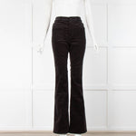 Dorothee Schumacher Black Textured Velvet Bootleg Trousers