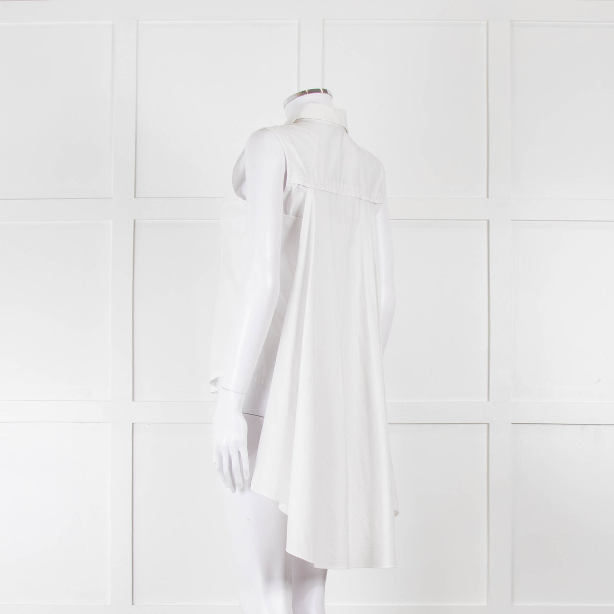 Alexander Wang White Cotton Sleeveless Shirt With Cape Effect
