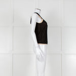 Vince Black And Camel Double Layered Vest Top