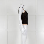 Vince Black And Camel Double Layered Vest Top
