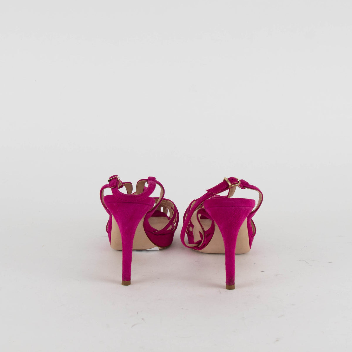 Unutzer Pink Suede Strappy Sandals