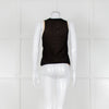 Vince Black And Camel Double Layered Vest Top