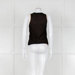 Vince Black And Camel Double Layered Vest Top