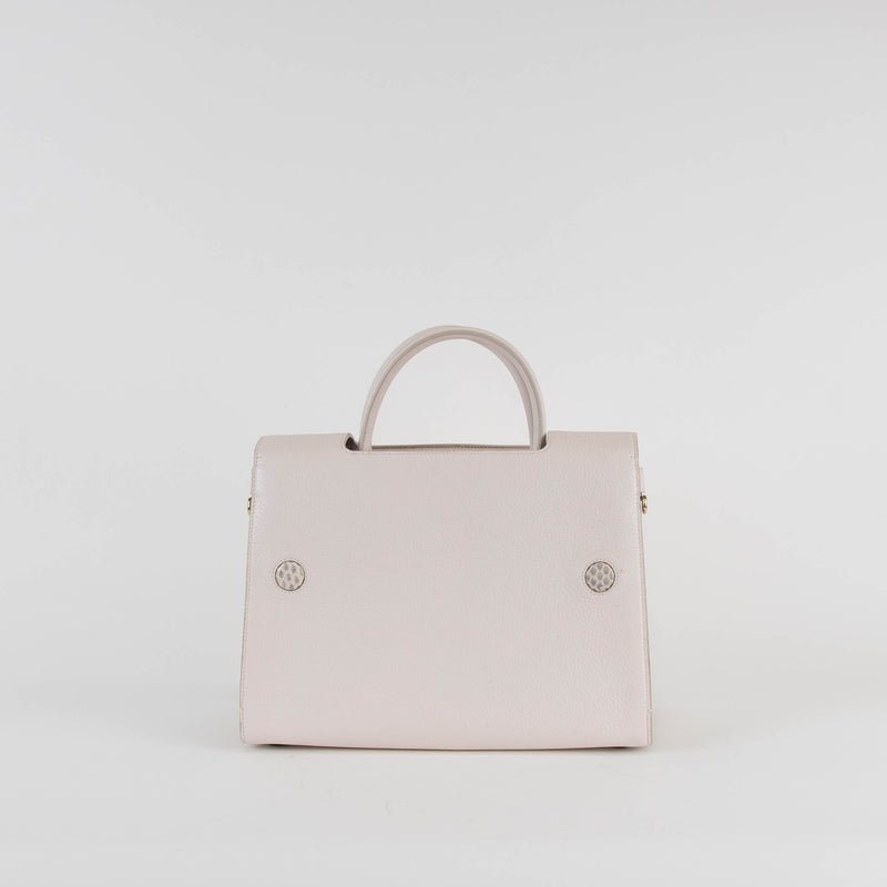 Christian Dior White Pebbled Leather Diorever Bag