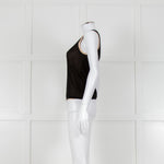 Vince Black And Camel Double Layered Vest Top