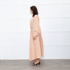 Jil Sander Peach Long Gathered Sleeve And Waist Dress